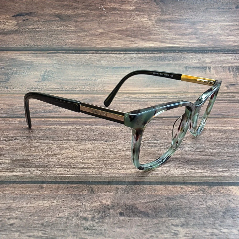 Nine West NW5186 320 Green Tortoise Cat Eye Eyeglass Frames 48-16-135 Womens